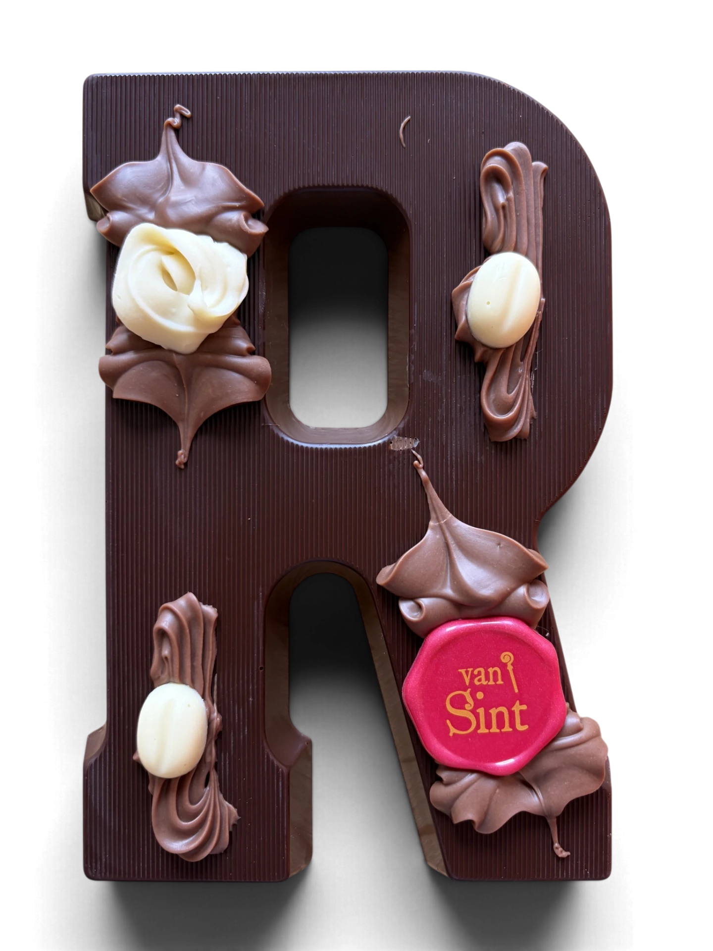 Chocoladeletter R, puur, Van Sint-zegel