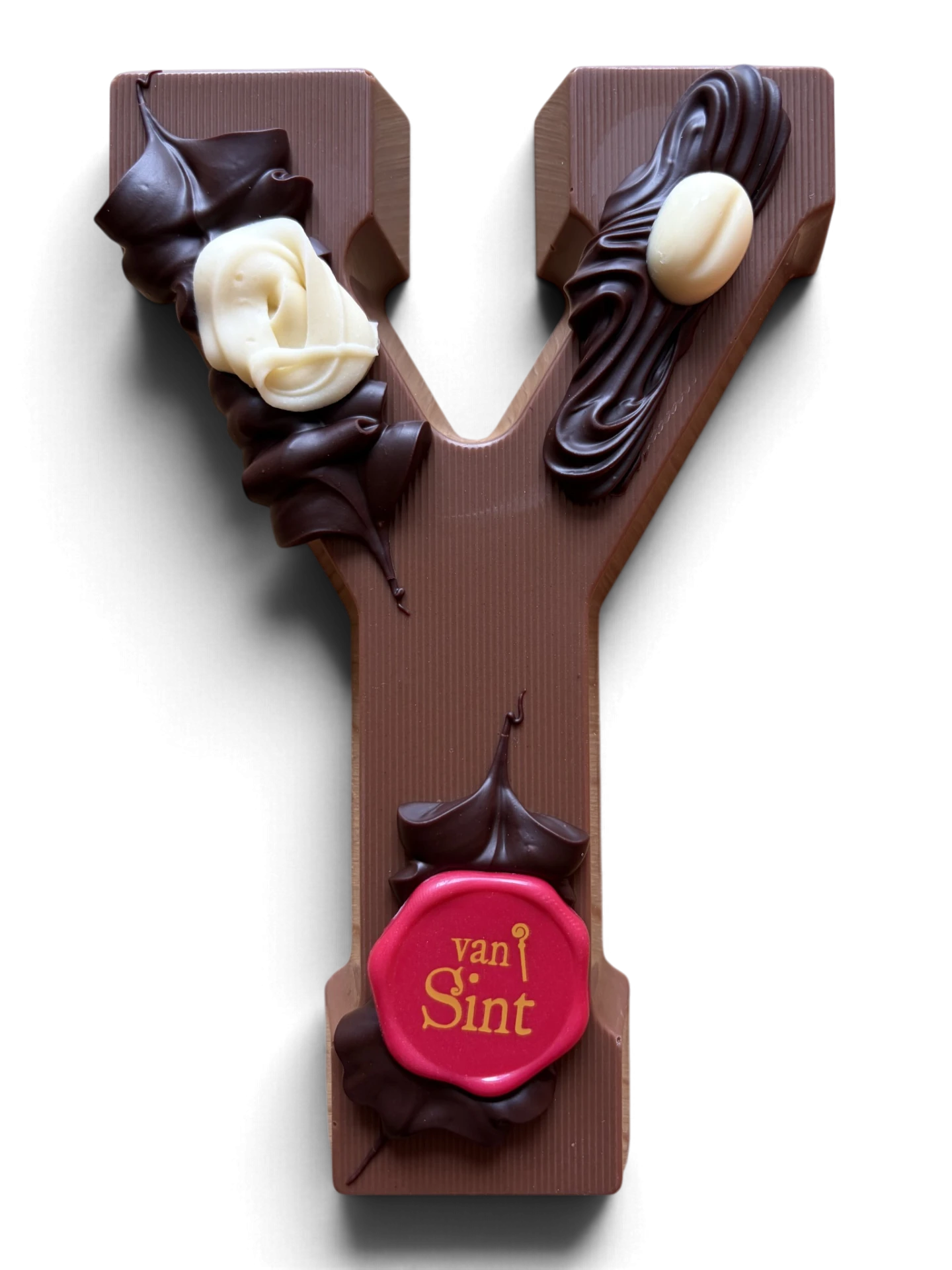 Chocoladeletter Y, melk, Van Sint-zegel