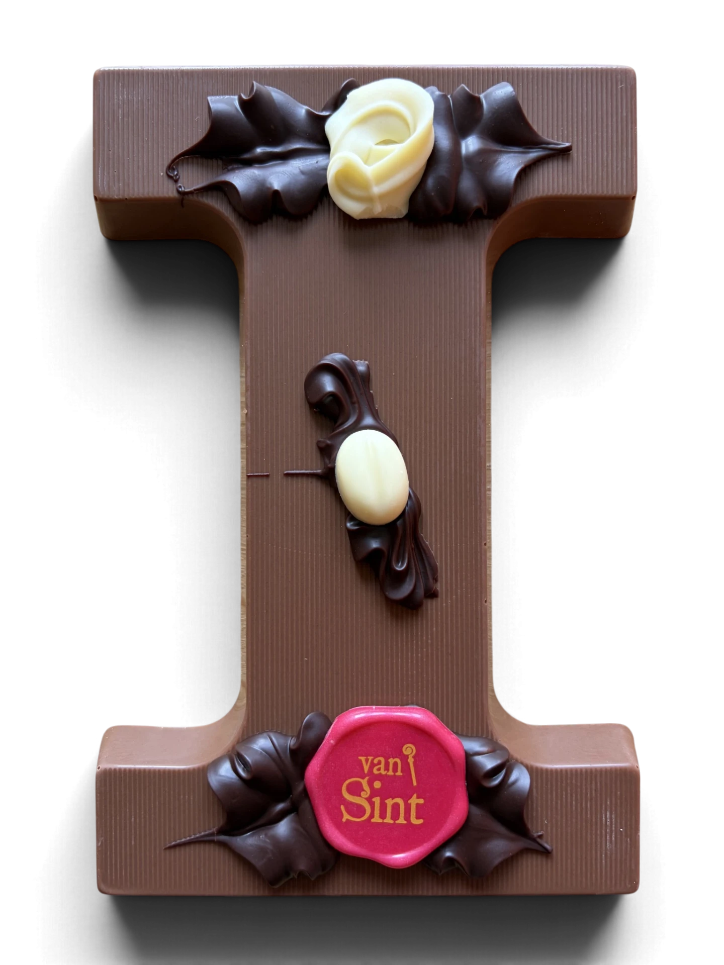 Chocoladeletter I, melk, Van Sint-zegel