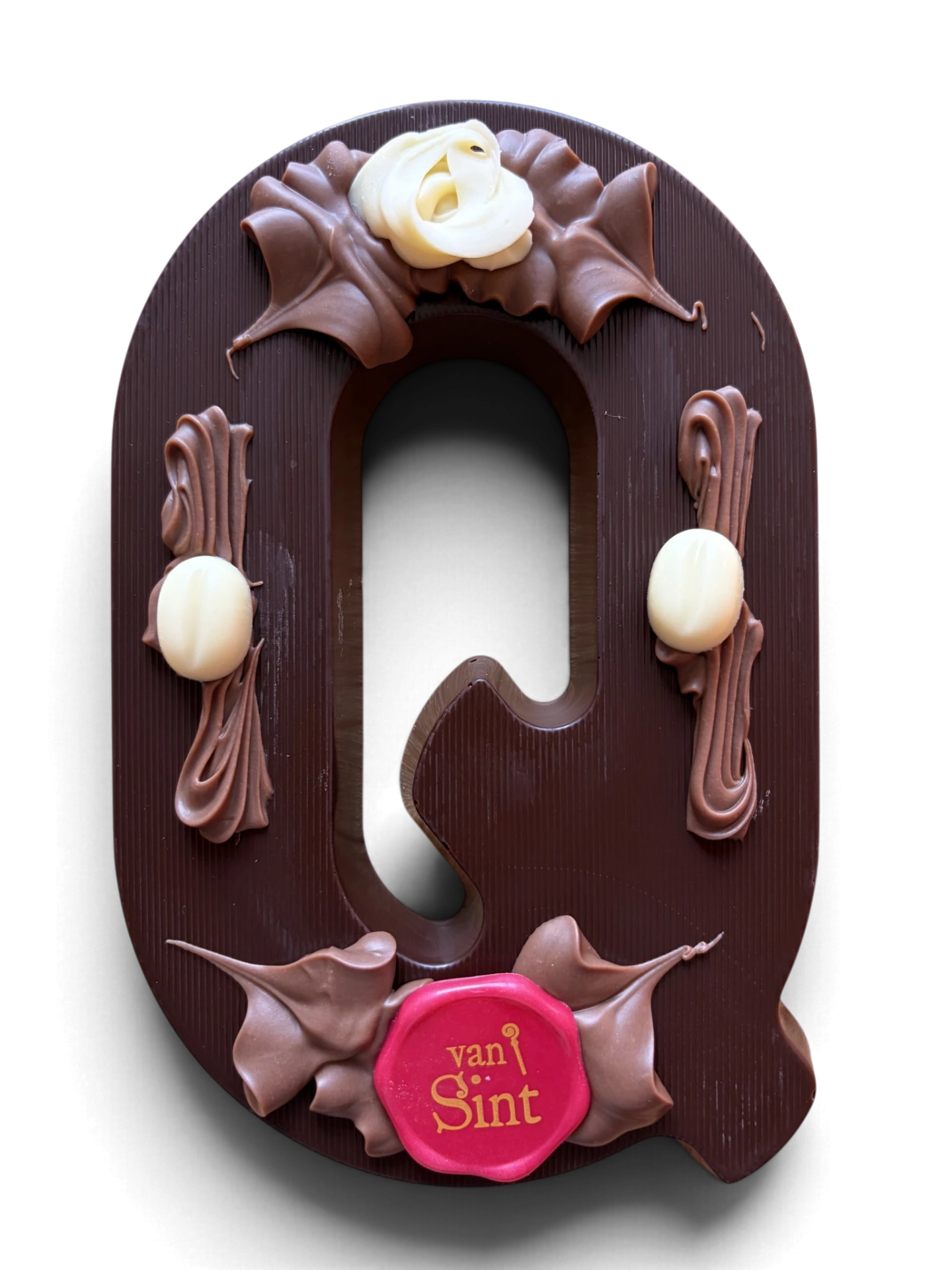 Chocoladeletter Q, puur, Van Sint-zegel