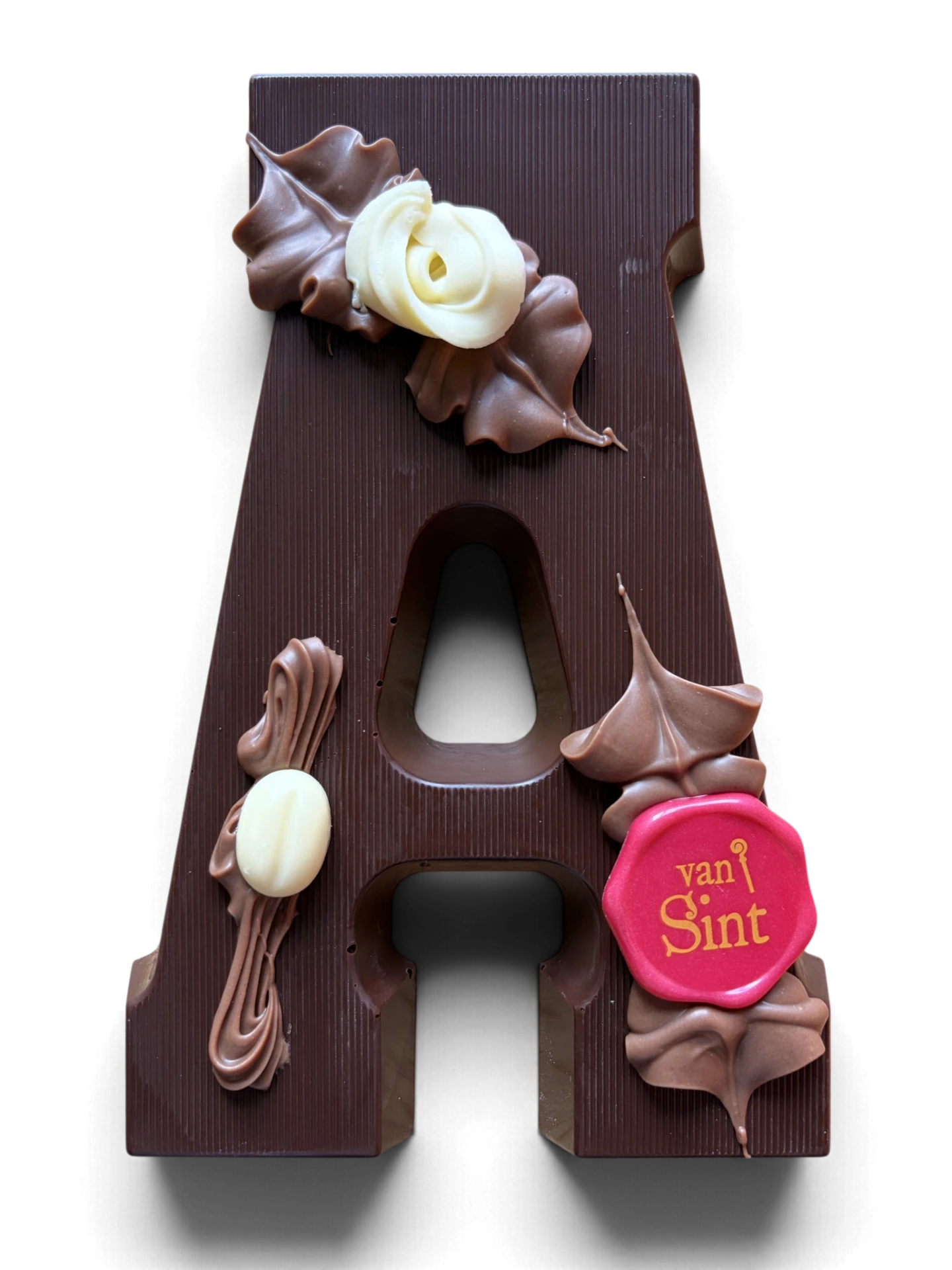 Chocoladeletter A, puur, Van Sint-zegel