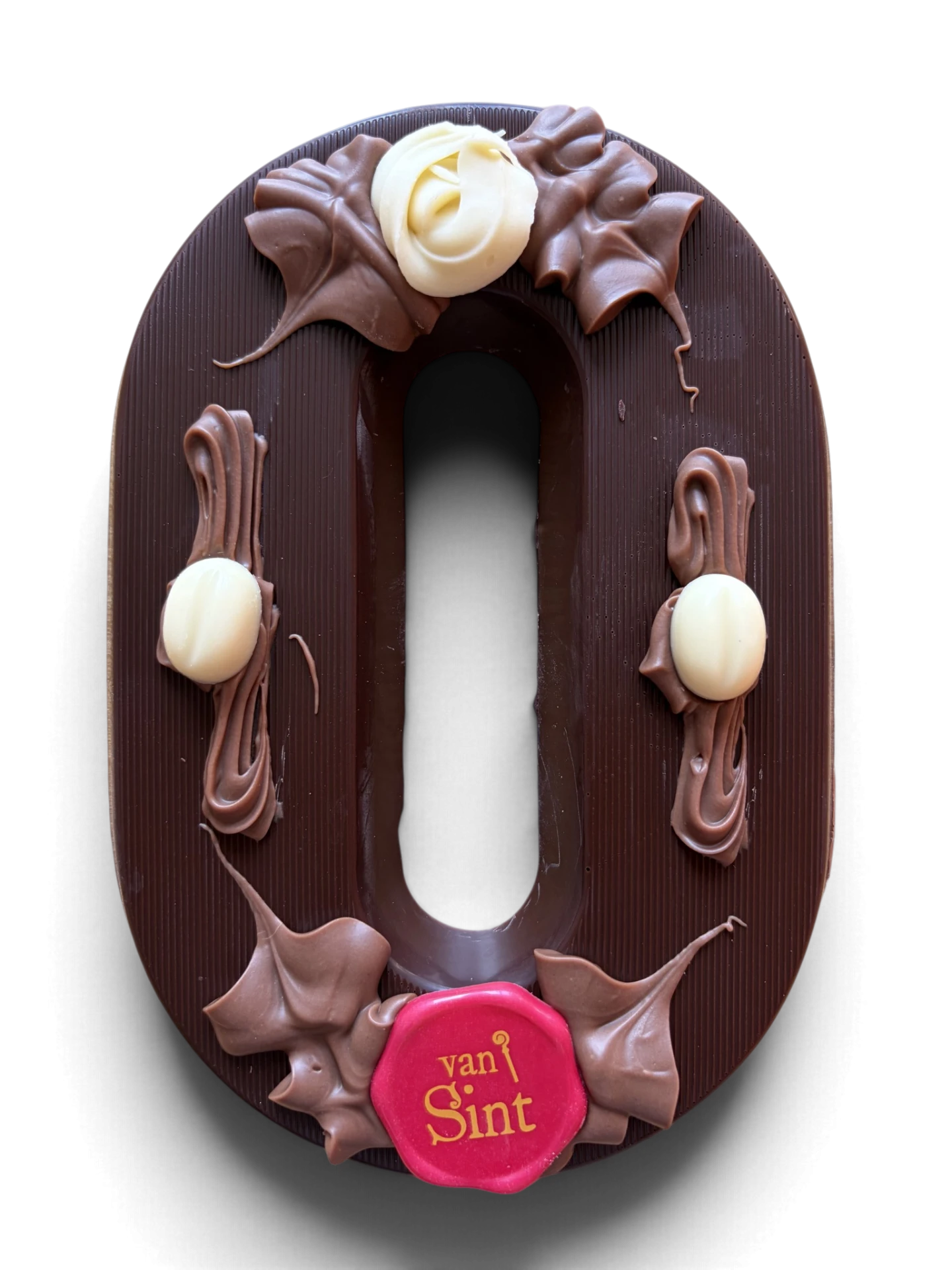 Chocoladeletter O, puur, Van Sint-zegel