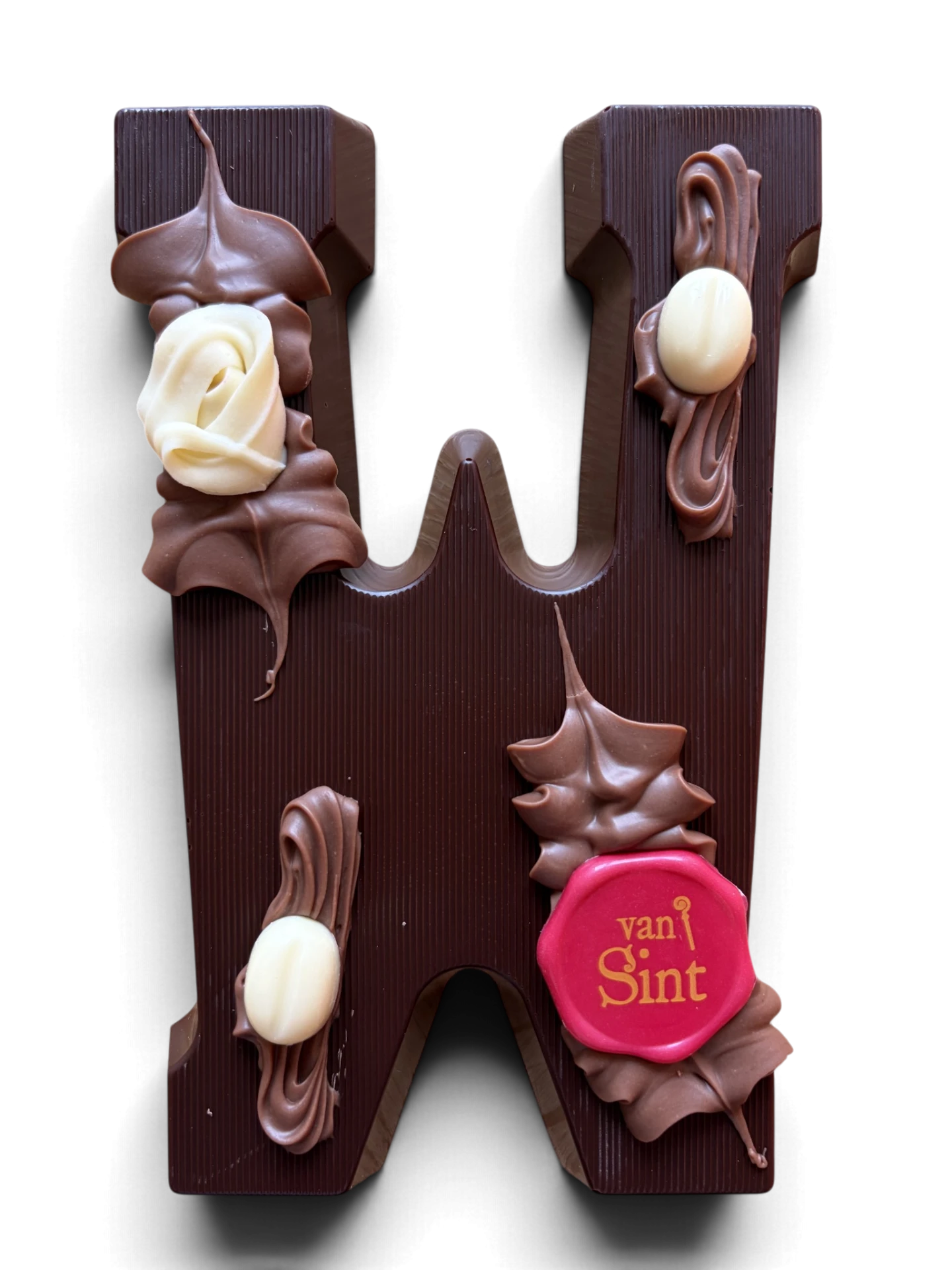 Chocoladeletter W, puur, Van Sint-zegel