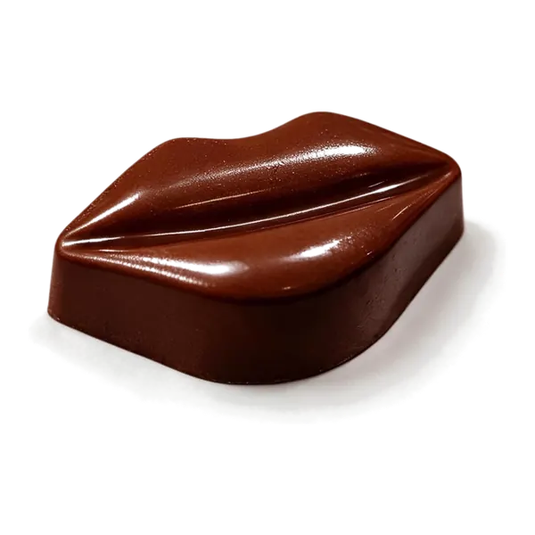 Yuzu: ovale pure bonbon met een sierlijk bruin reliëf